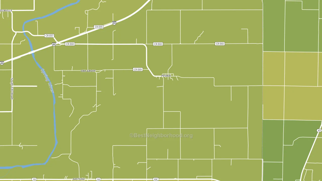 Peoria, OK block-group voter-turnout map