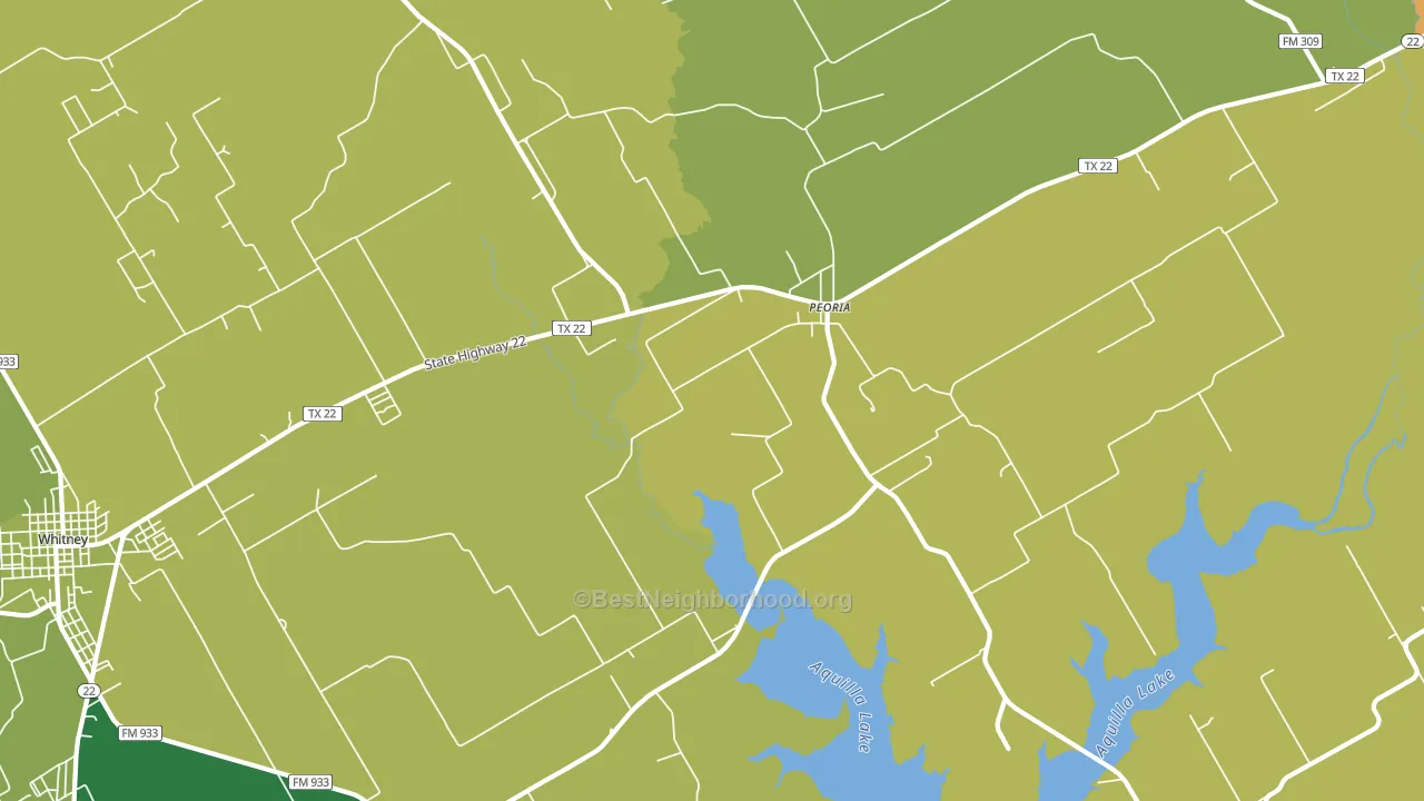 Peoria, TX block-group voter-turnout map