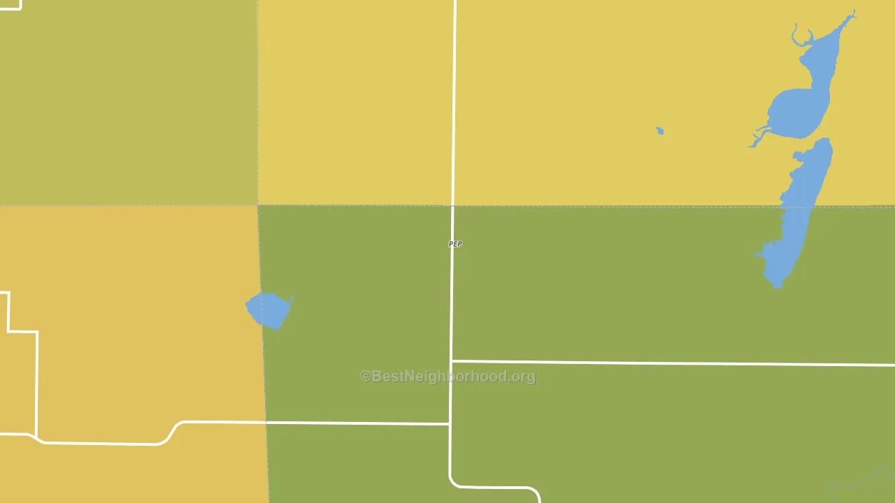 Pep, TX block-group voter-turnout map
