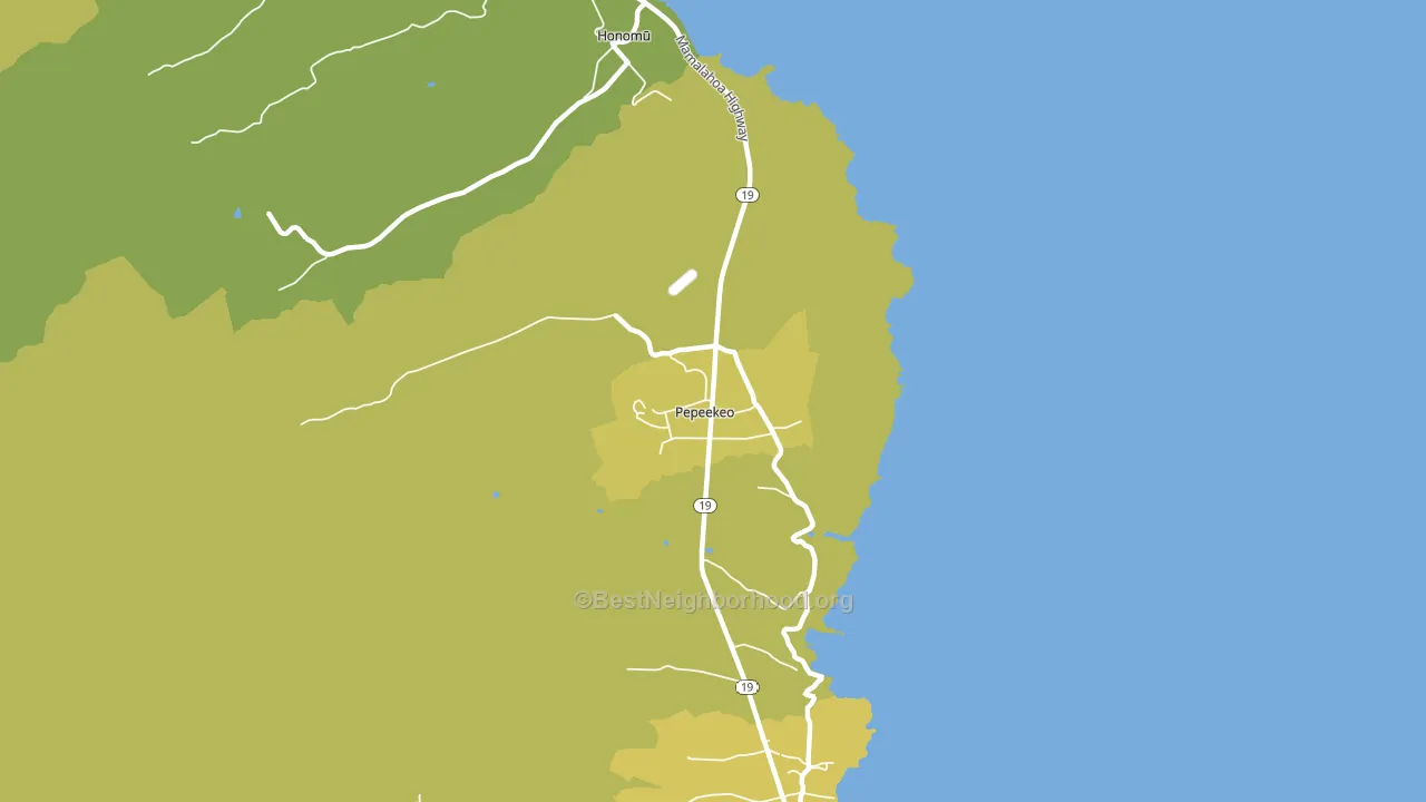 Pepeekeo, HI block-group voter-turnout map
