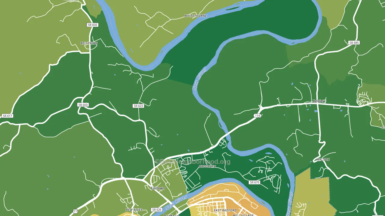 Pepper, VA block-group voter-turnout map