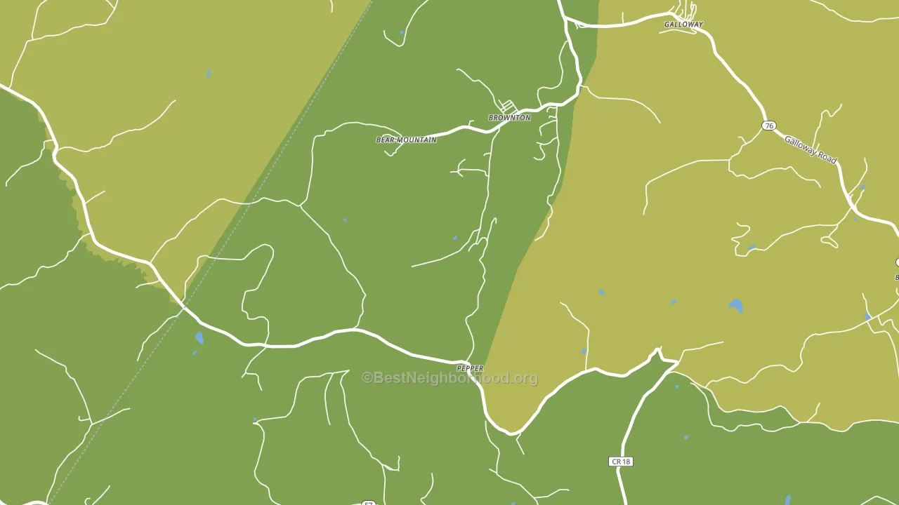 Pepper, WV block-group voter-turnout map