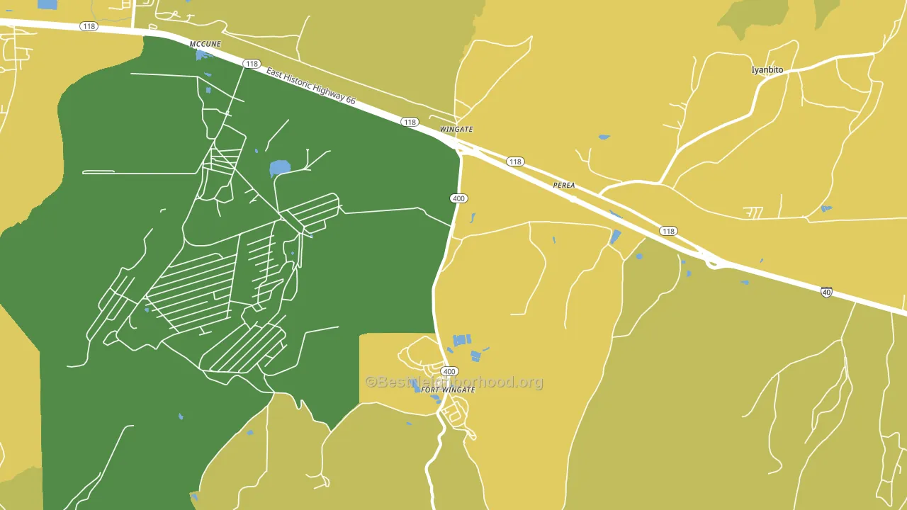 Perea, NM block-group voter-turnout map
