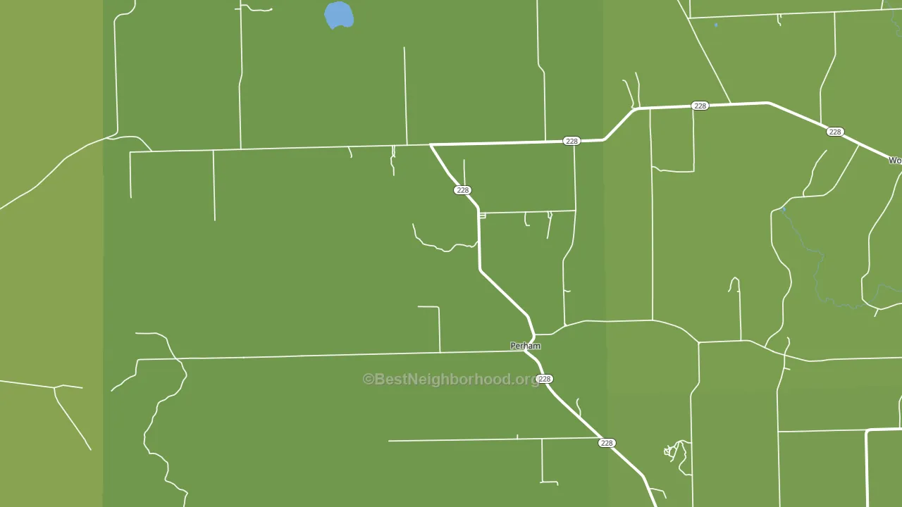 Perham, ME block-group voter-turnout map