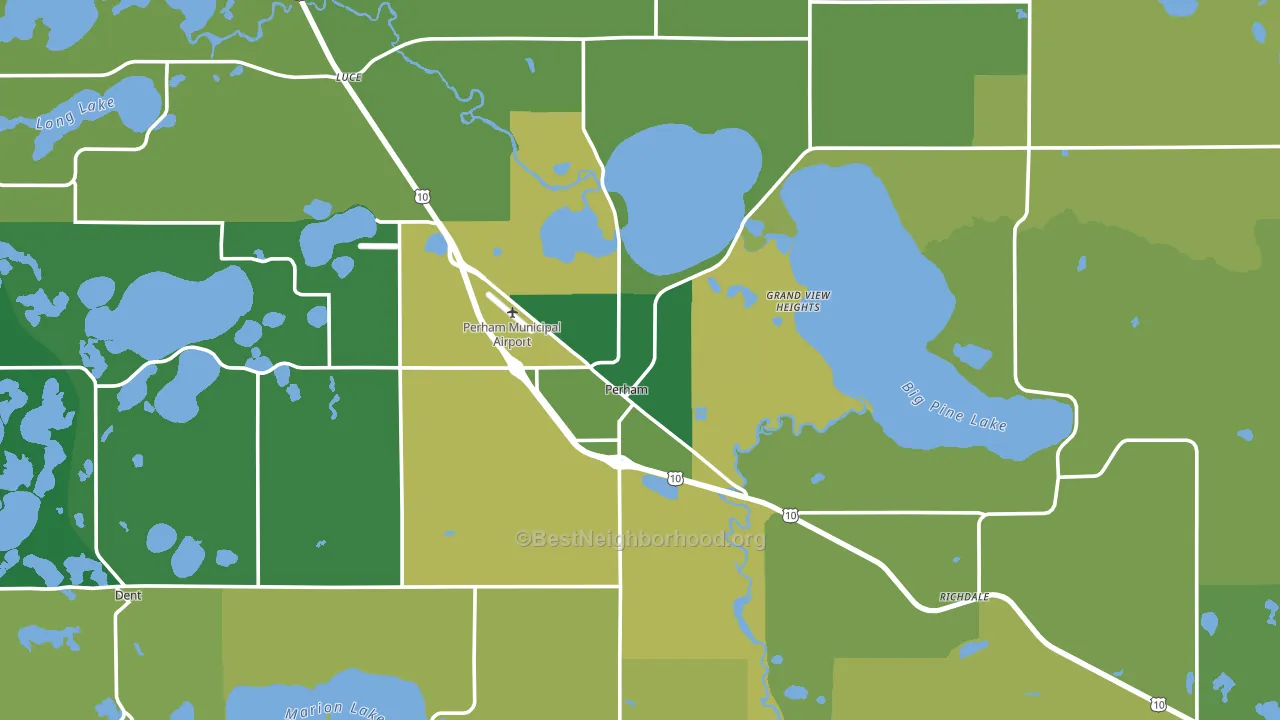 Perham, MN block-group voter-turnout map