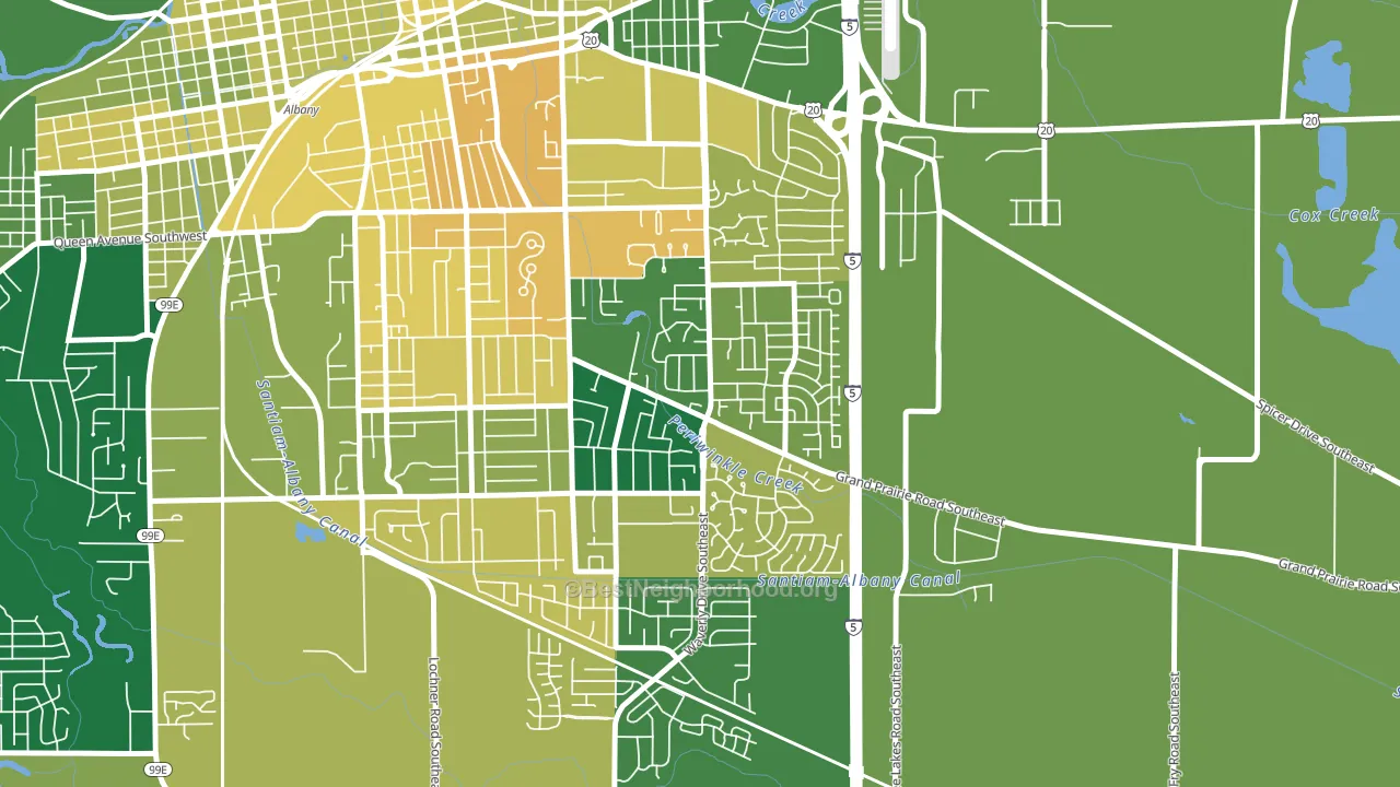 Periwinkle, Albany, OR block-group voter-turnout map