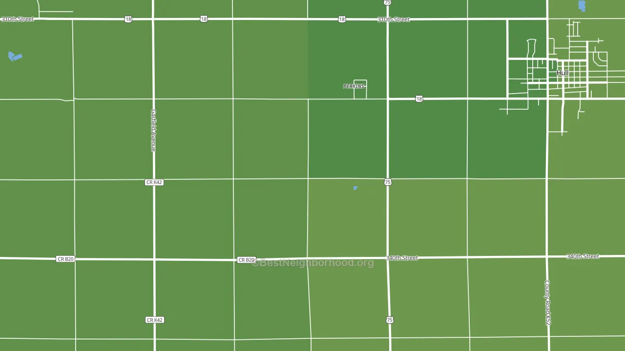 Perkins, IA block-group voter-turnout map