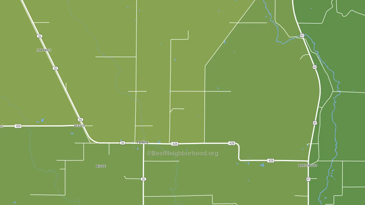 Perkins, MI block-group voter-turnout map