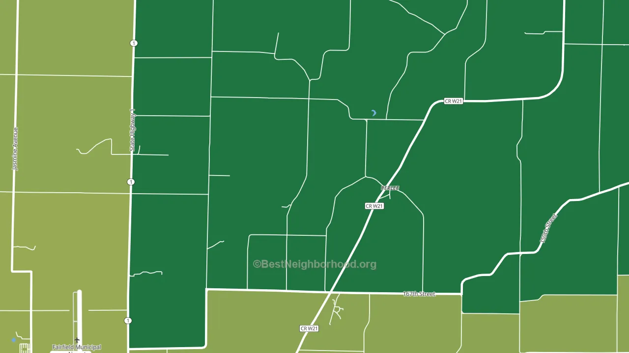 Perlee, IA block-group voter-turnout map