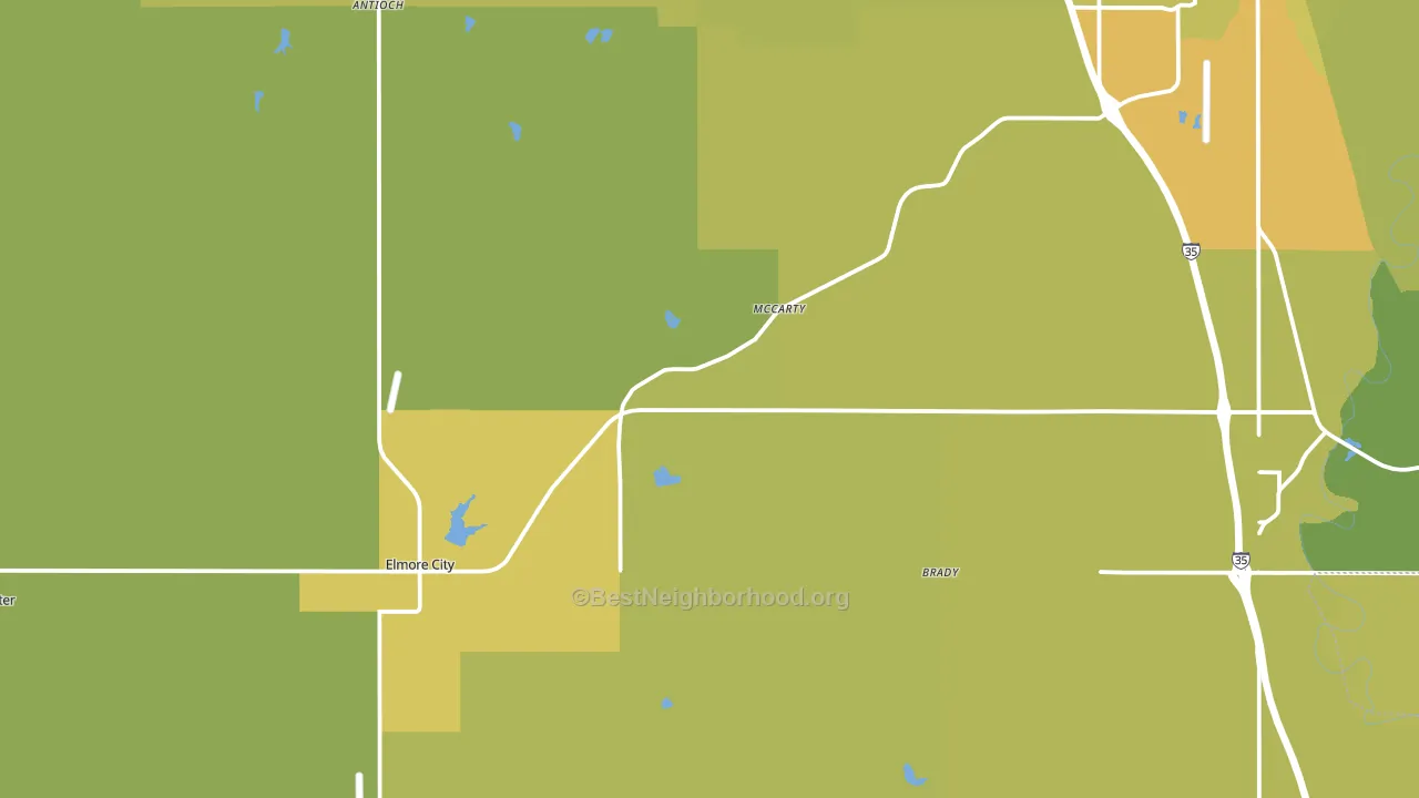 Pernell, OK block-group voter-turnout map