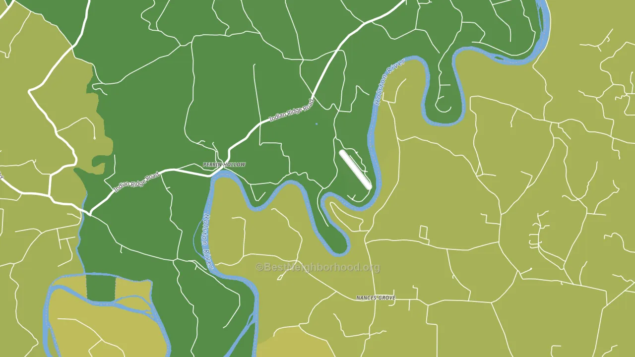 Perrin Hollow, TN block-group voter-turnout map