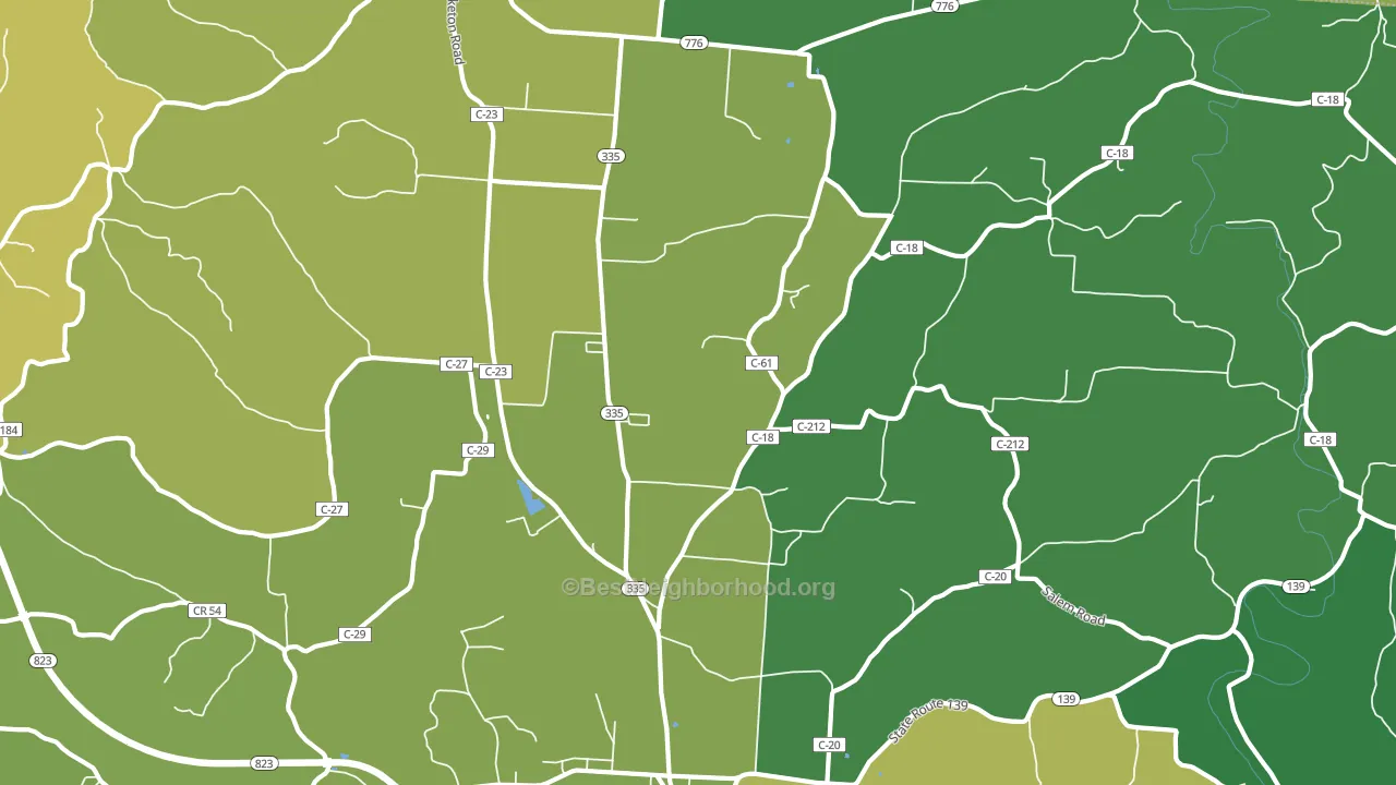 Perry Addition, OH block-group voter-turnout map