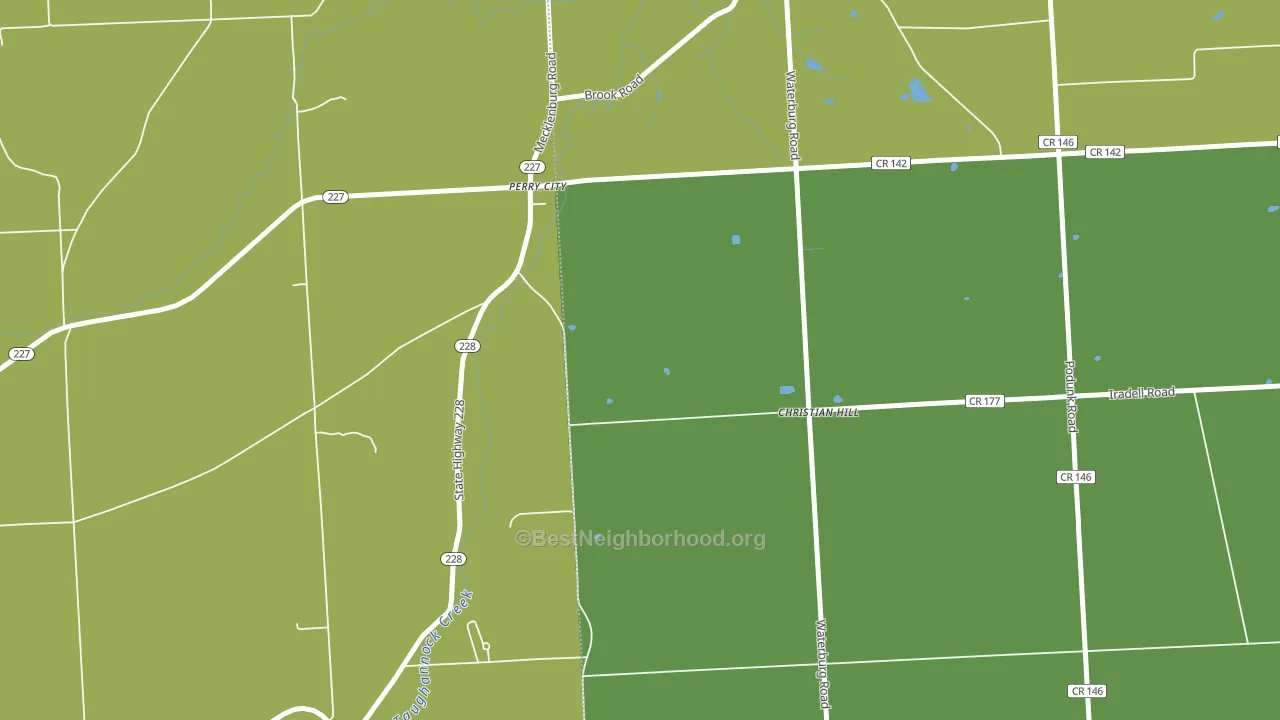 Perry City, NY block-group voter-turnout map