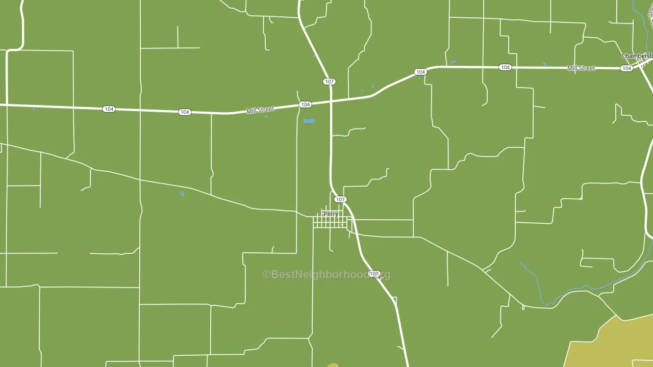 Perry, IL block-group voter-turnout map