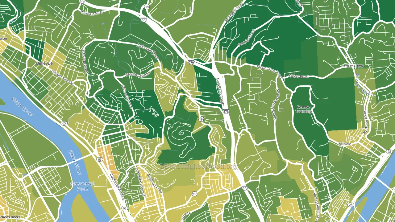 Perry North, Pittsburgh, PA block-group voter-turnout map