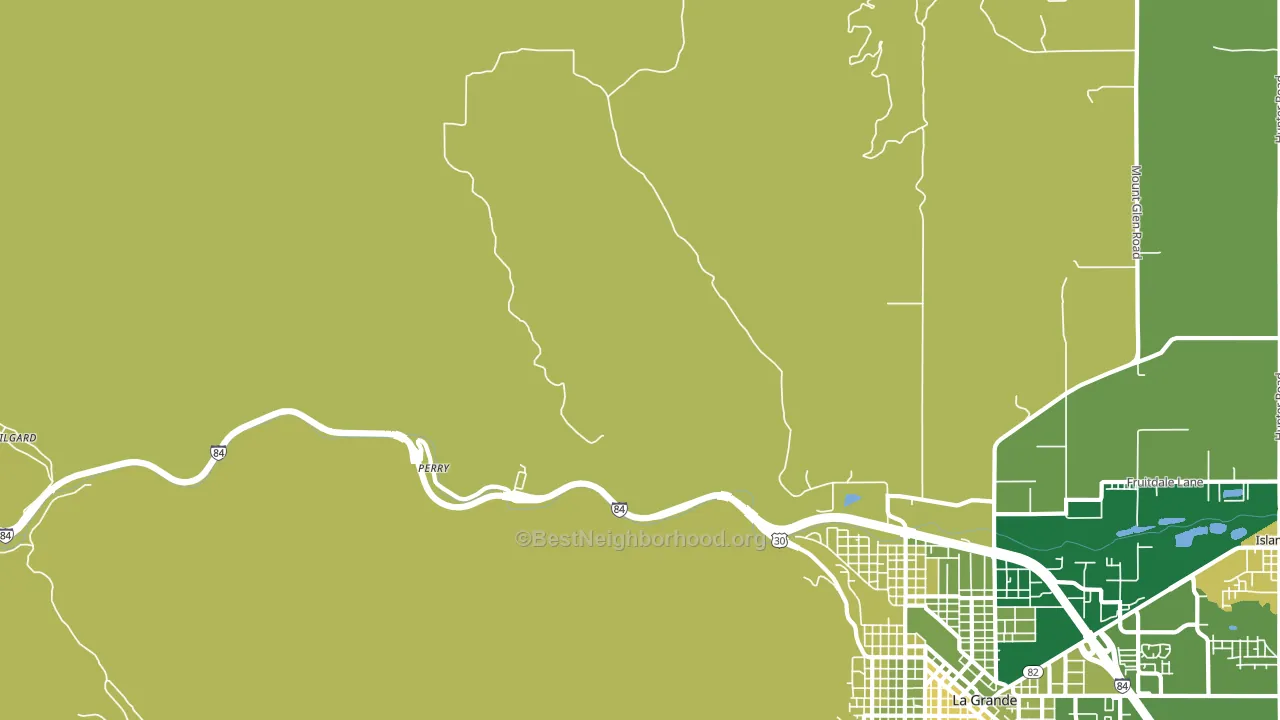 Perry, OR block-group voter-turnout map