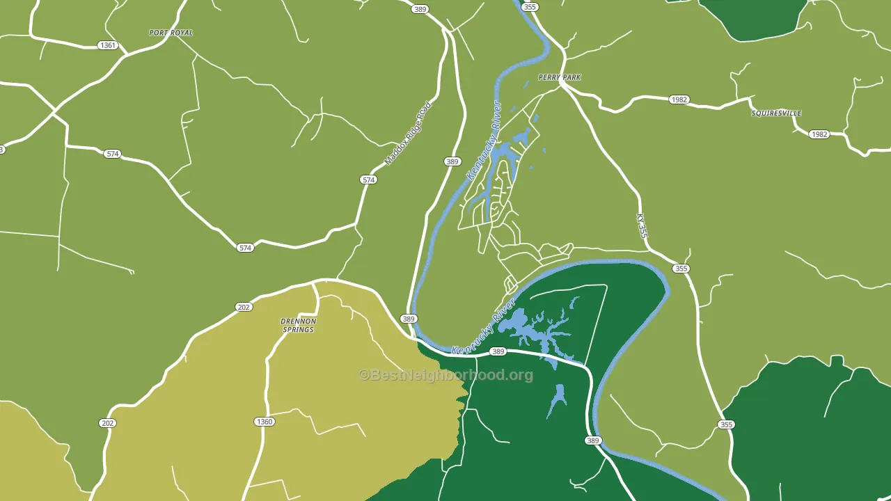 Perry Park, KY block-group voter-turnout map
