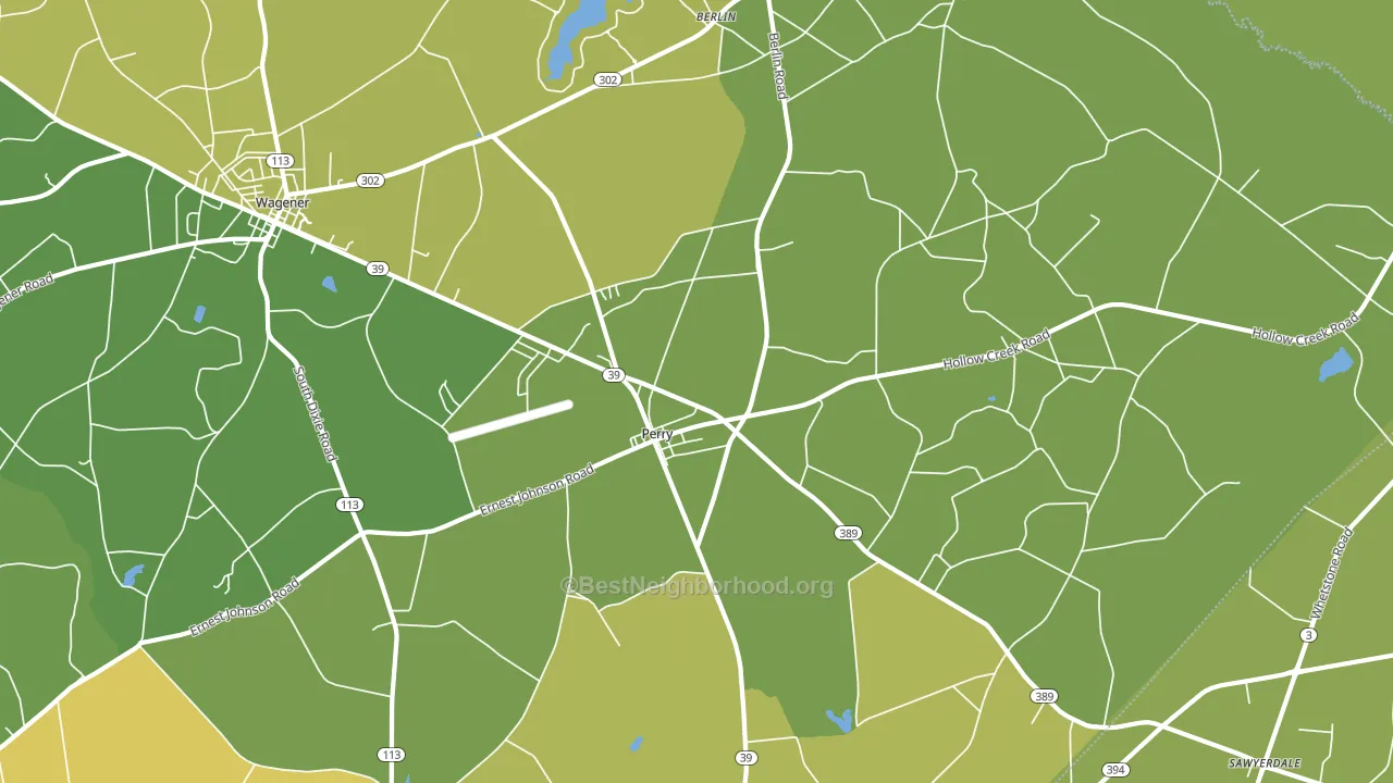 Perry, SC block-group voter-turnout map