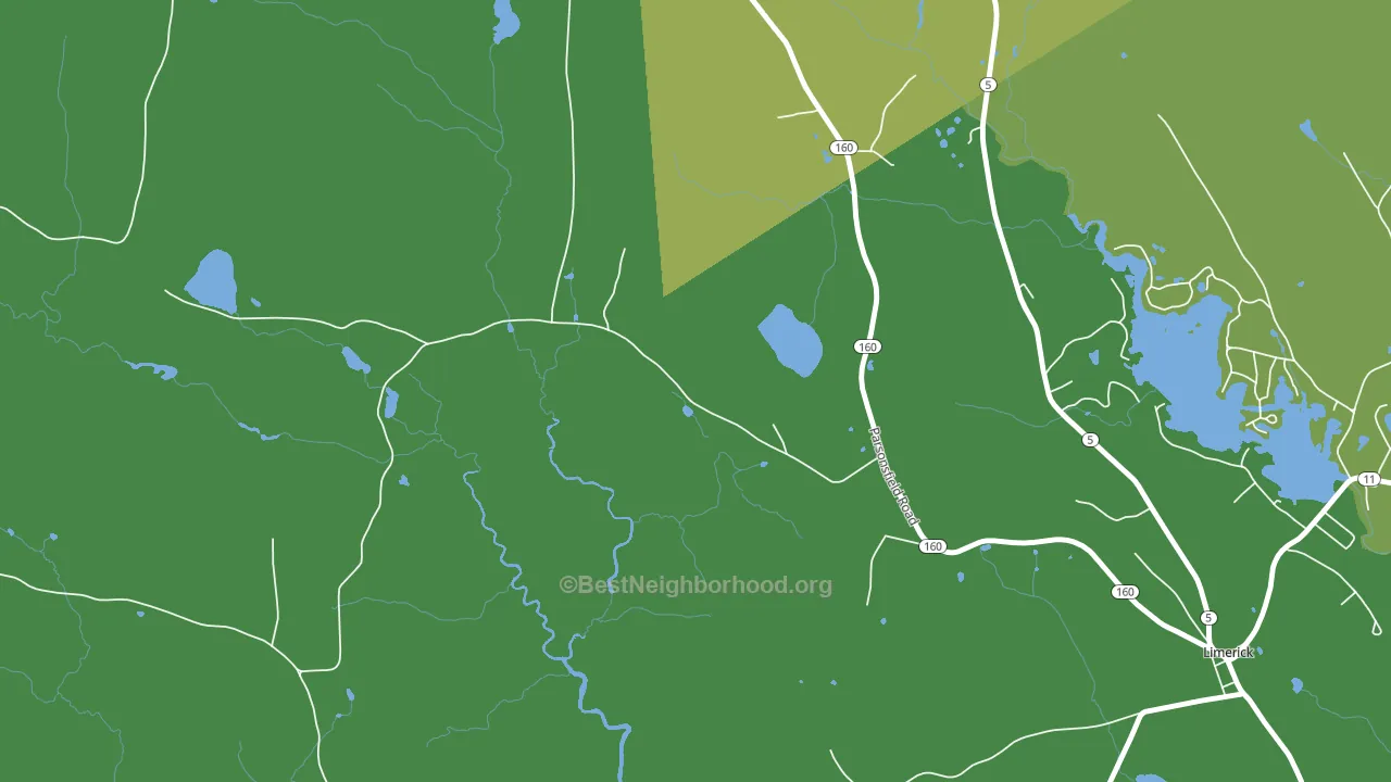 Perrys Corner, ME block-group voter-turnout map