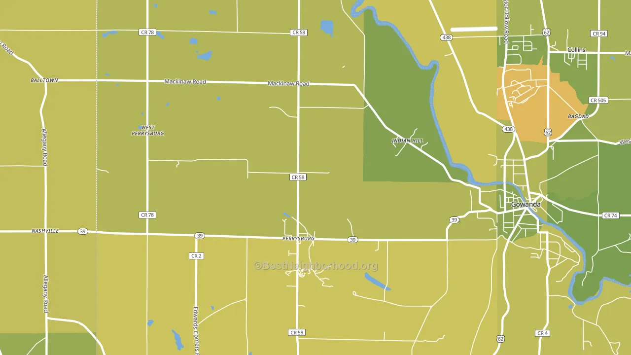 Perrysburg, NY block-group voter-turnout map