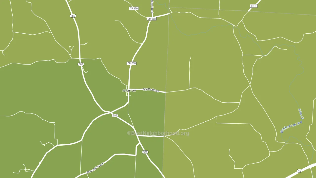 Perryton, OH block-group voter-turnout map