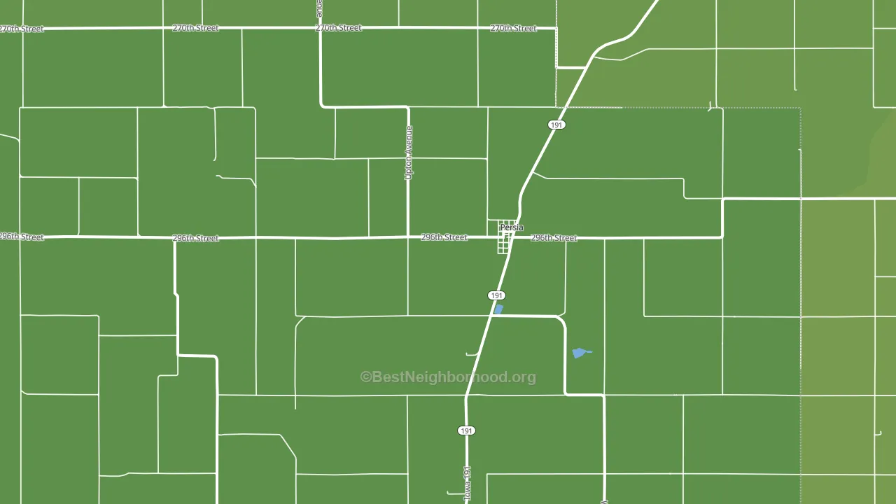 Persia, IA block-group voter-turnout map