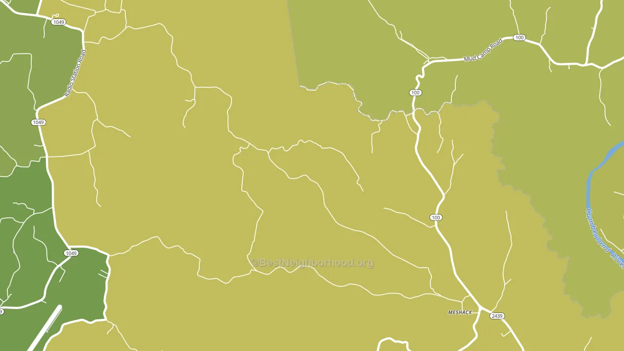 Persimmon, KY block-group voter-turnout map