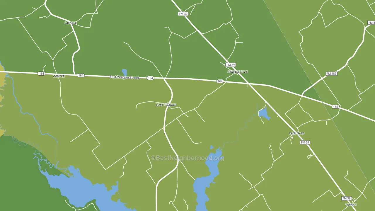 Personville, TX block-group voter-turnout map