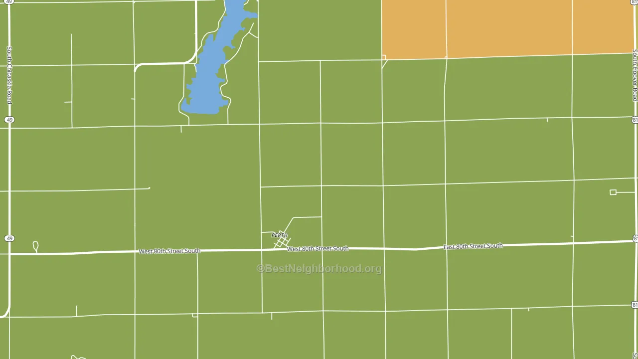 Perth, KS block-group voter-turnout map