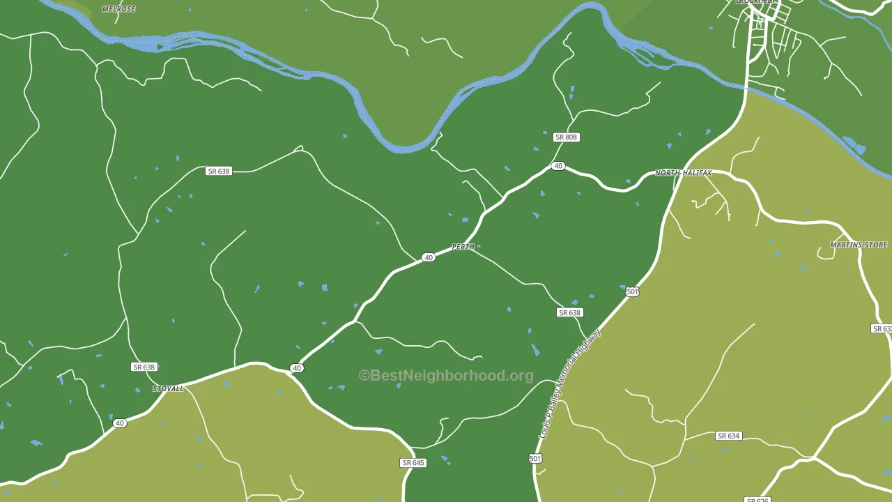 Perth, VA block-group voter-turnout map