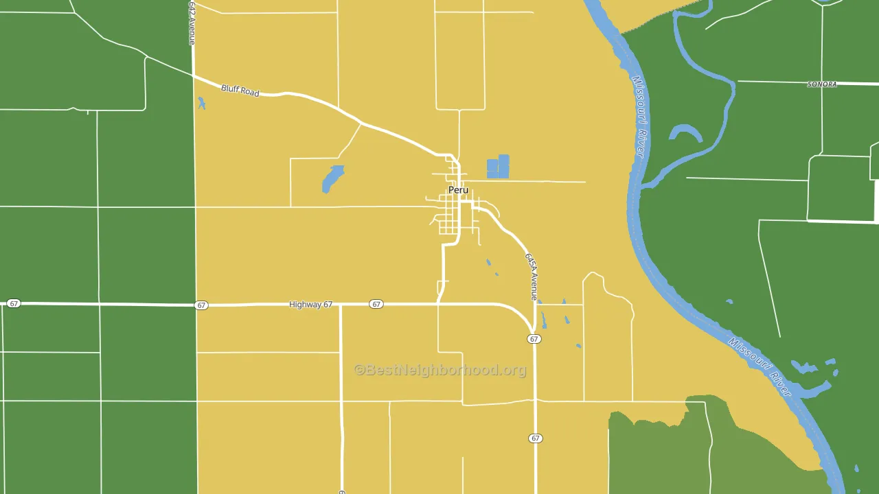 Peru, NE block-group voter-turnout map