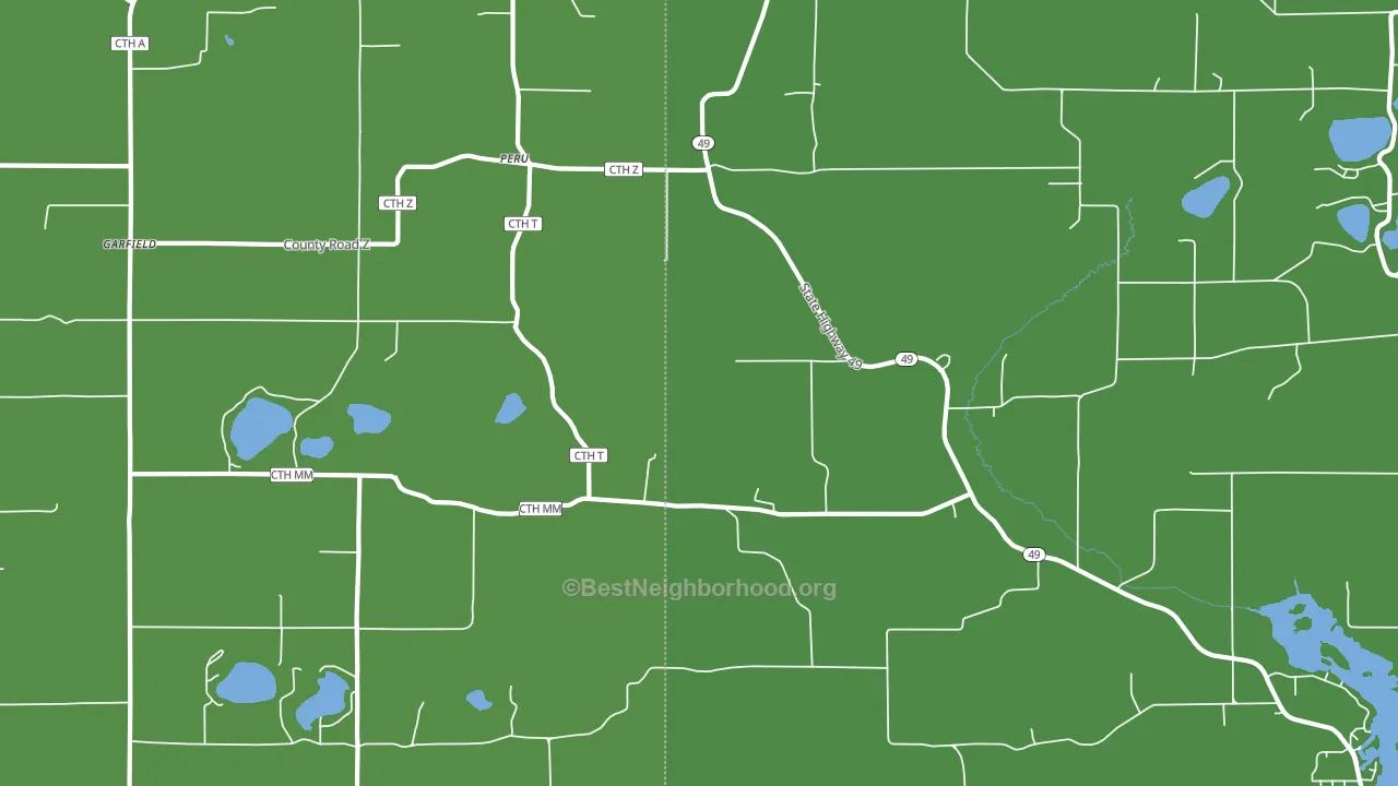 Peru, WI block-group voter-turnout map