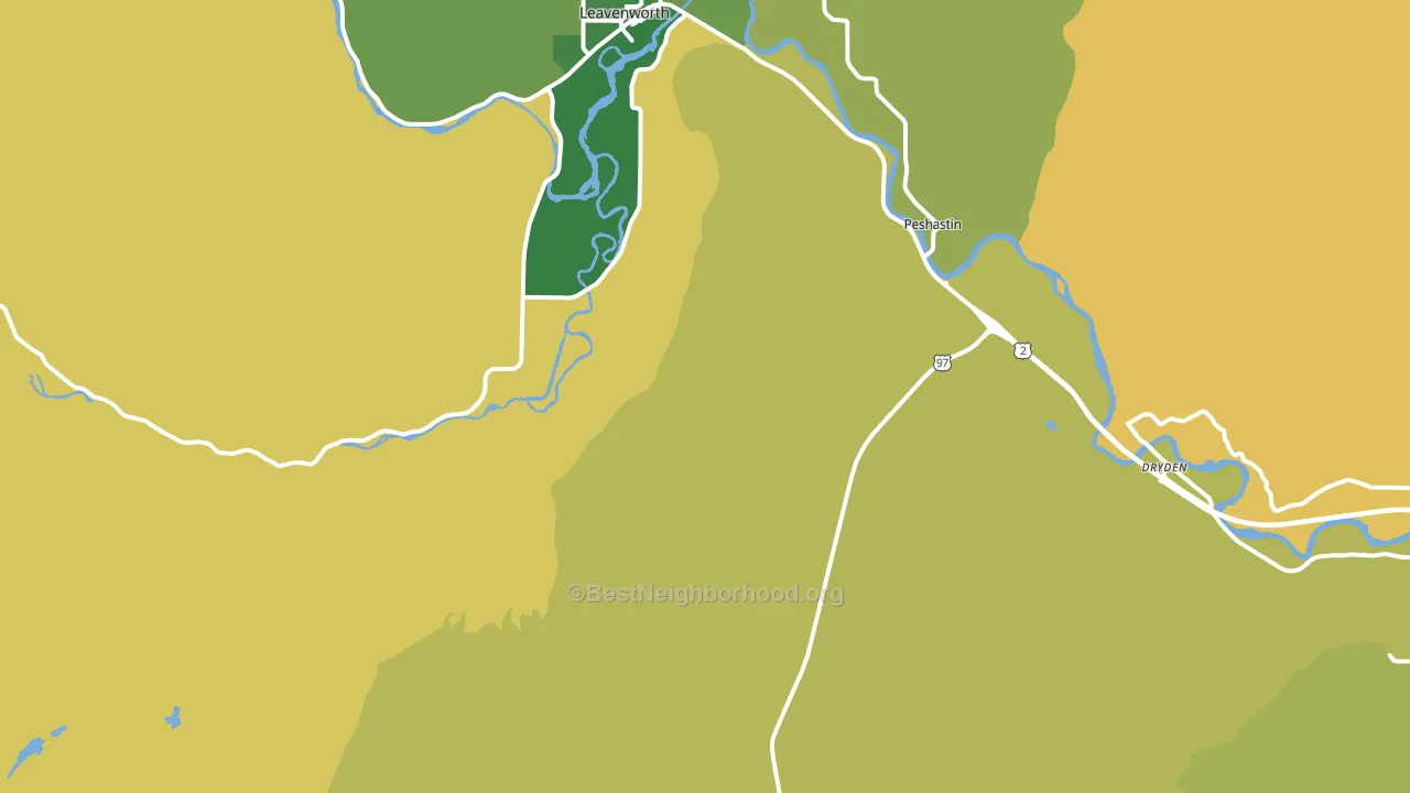 Peshastin, WA block-group voter-turnout map