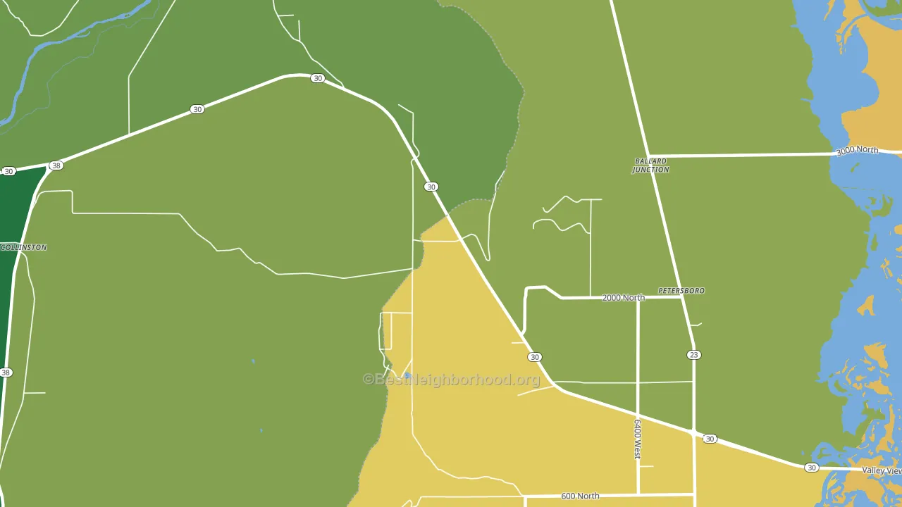 Peter, UT block-group voter-turnout map