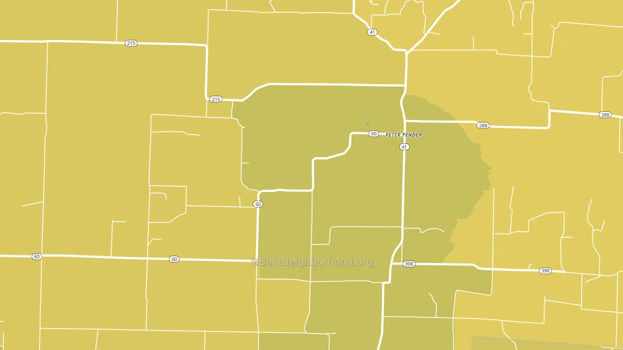 Peterpender, AR block-group voter-turnout map