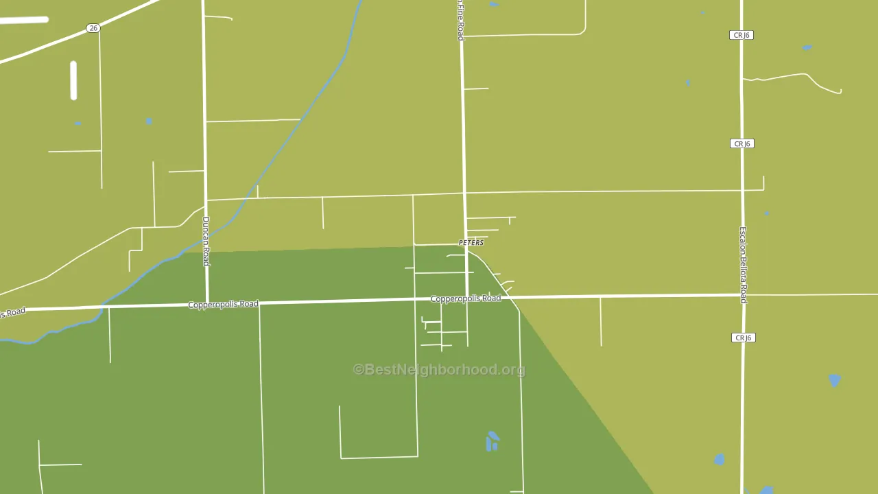 Peters, CA block-group voter-turnout map