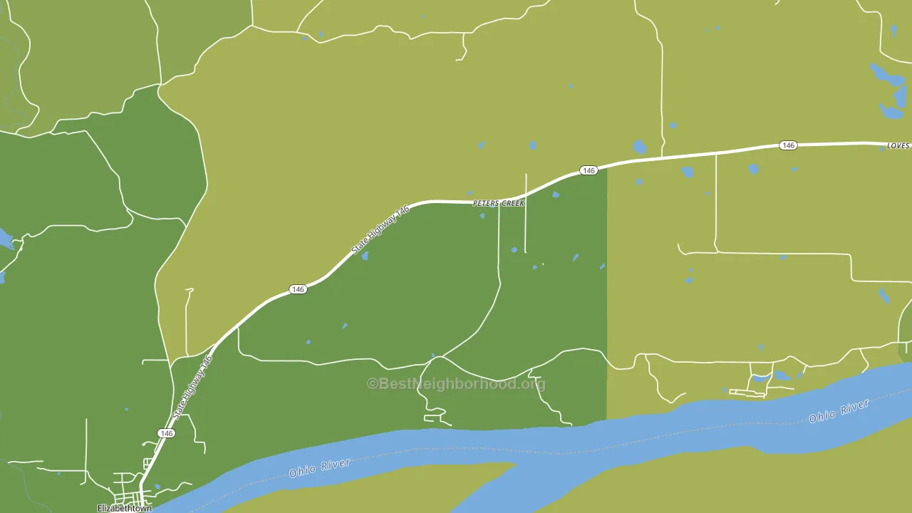 Peters Creek, IL block-group voter-turnout map