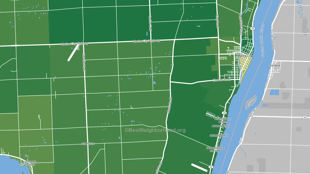 Peters, MI block-group voter-turnout map