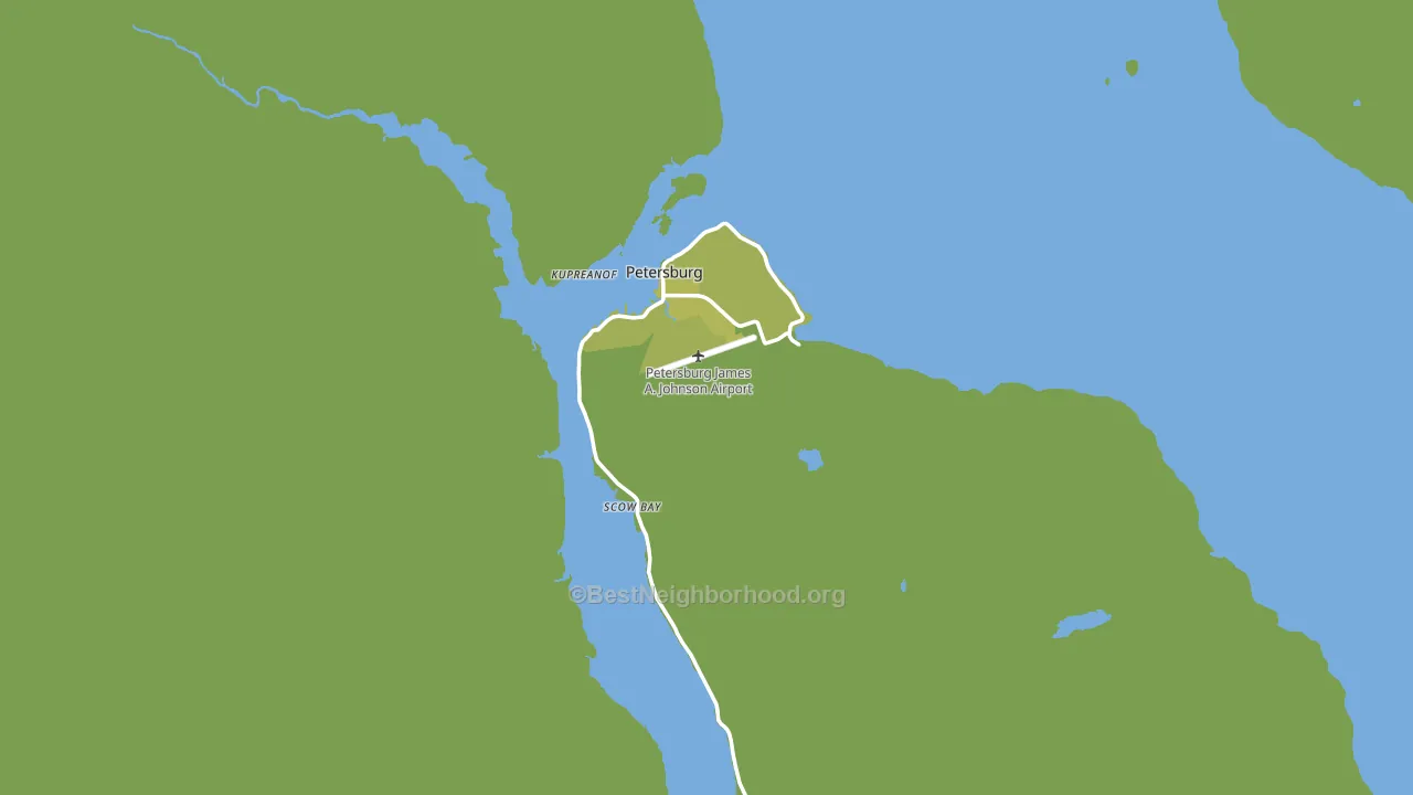 Petersburg, AK block-group voter-turnout map