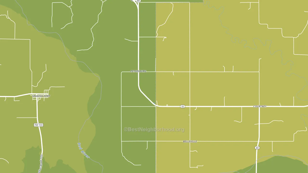 Petersburg, OK block-group voter-turnout map