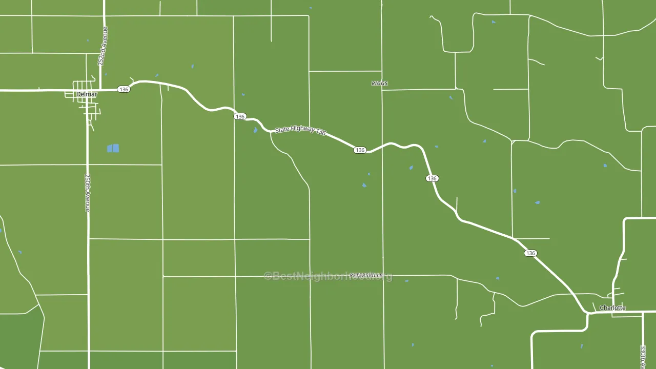 Petersville, IA block-group voter-turnout map