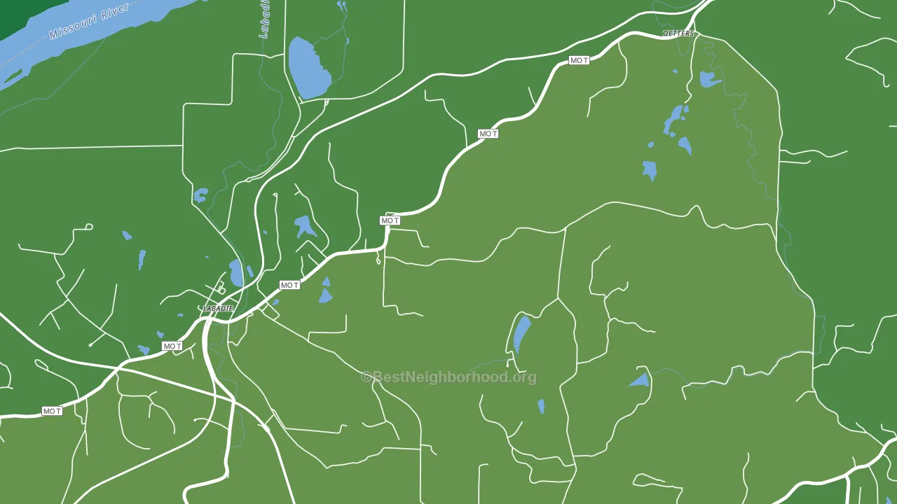 Petersville, MO block-group voter-turnout map