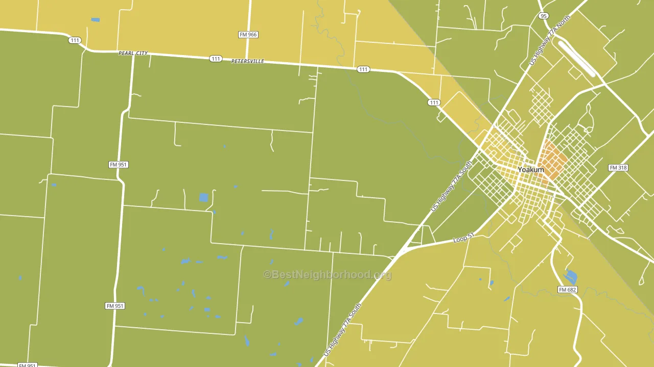 Petersville, TX block-group voter-turnout map