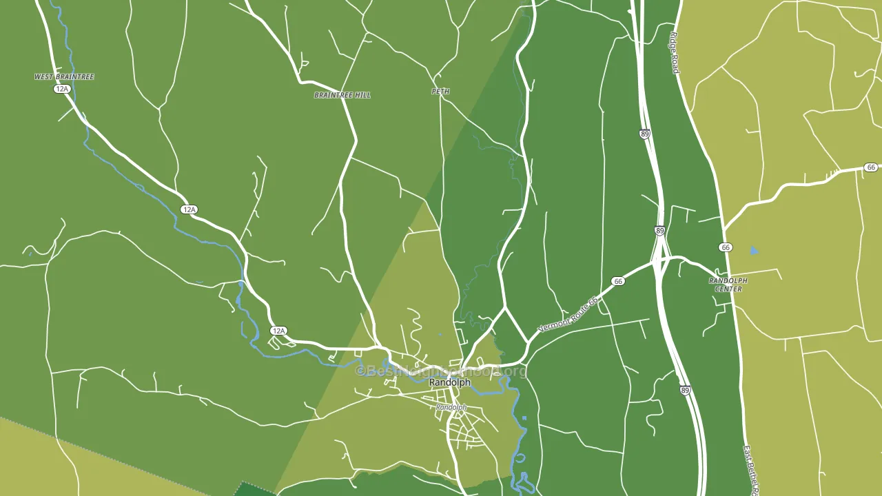 Peth, VT block-group voter-turnout map