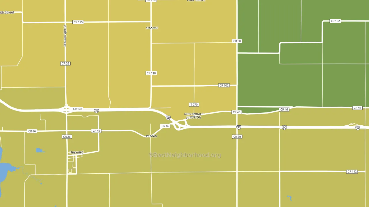 Petran, MN block-group voter-turnout map