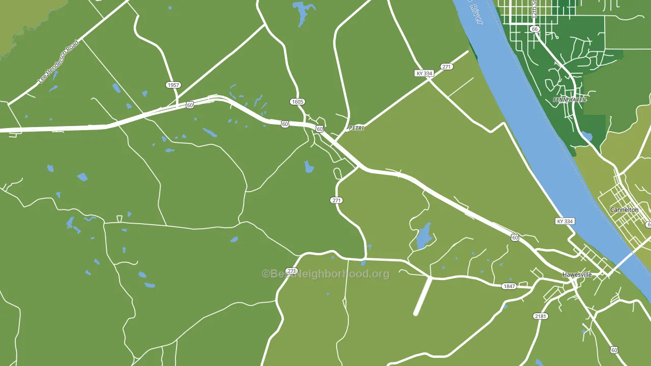 Petri, KY block-group voter-turnout map