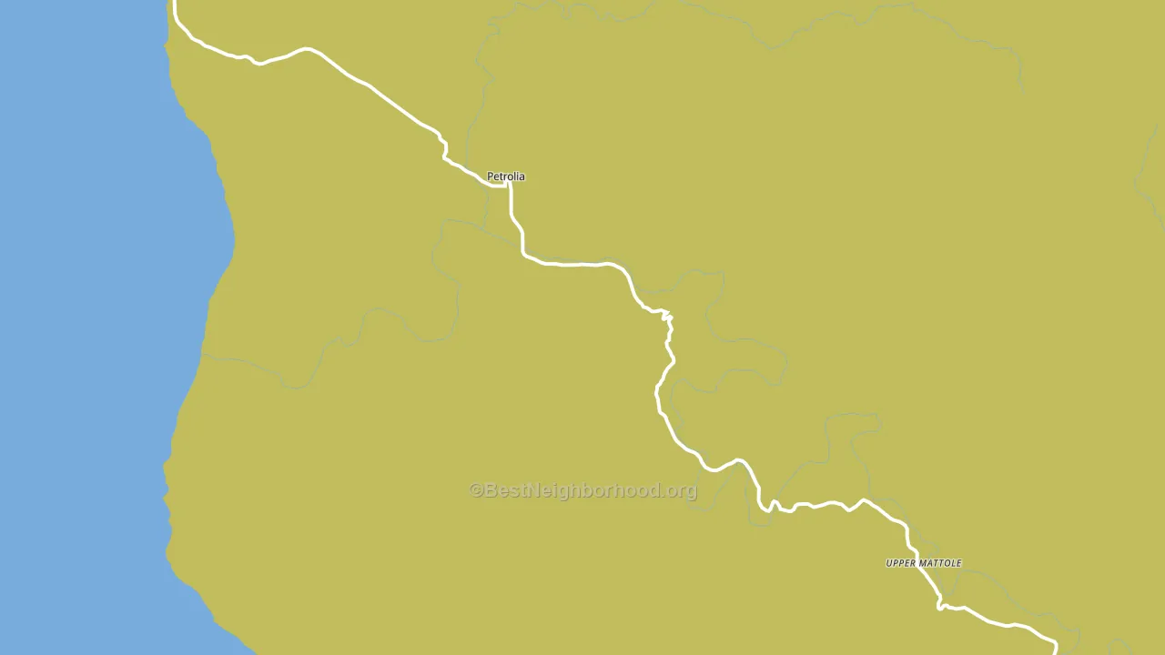 Petrolia, CA block-group voter-turnout map