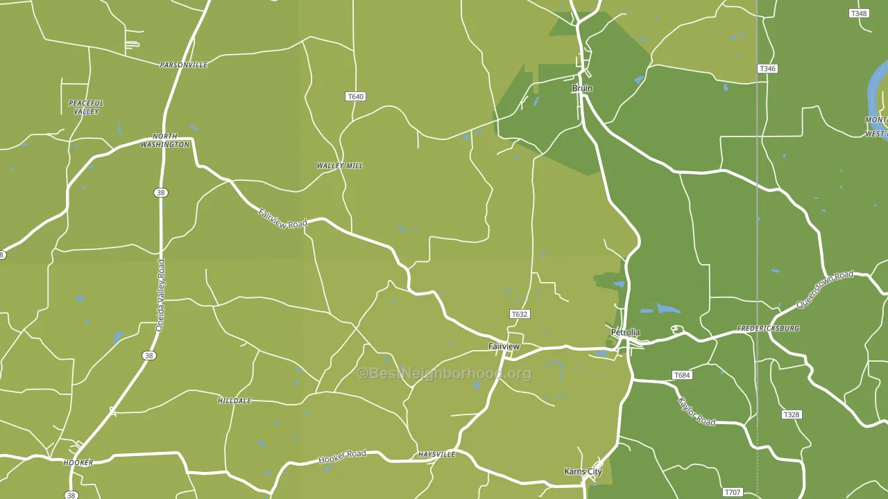 Petrolia, PA block-group voter-turnout map