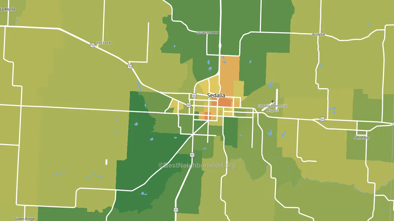Pettis County, MO block-group voter-turnout map