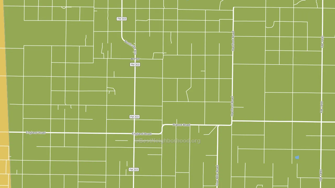 Pettit, TX block-group voter-turnout map